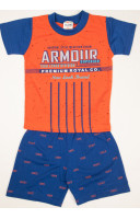 Orangies Red And Blue Printed Cotton Kids Dress (KR1224)